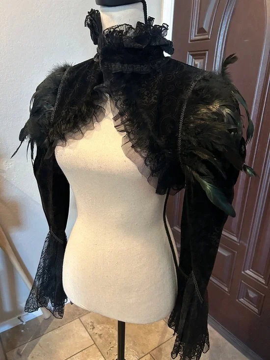 Witchy Goth Steampunk Bolero Shrug - Picture 2 of 12